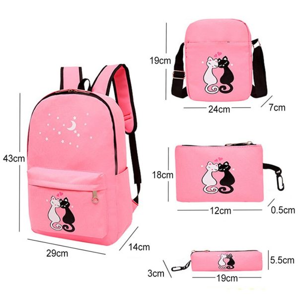 4-Piece School Bag Set/ School Bag For Fashion Kids