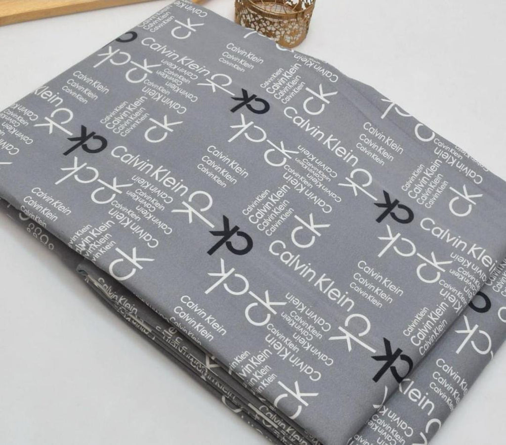 Women Unstitched Polo Cotton CK Printed Suit