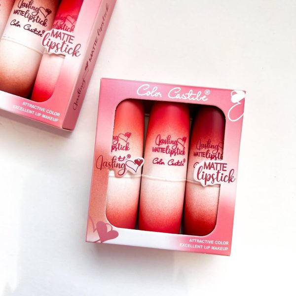 Color Castle High Coverage & Long Lasting Lipstick [pack Of 3] | Color Castle Lipsticks Pack