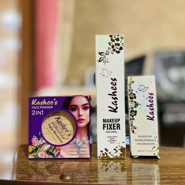 3 In 1 Kashee’s Deal, Foundation, Compact Powder, & Fixer